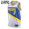 Canotte Bambino Indiana Pacers Tyrese Haliburton Nike 2025-26 City Edition Bianco Swingman
